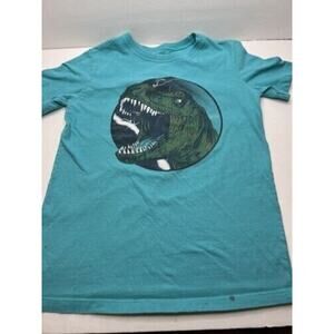 Boy's Graphic Carter's Kid Dinosaur Tee Shirt Short Sleeve Size 8 Turquoise